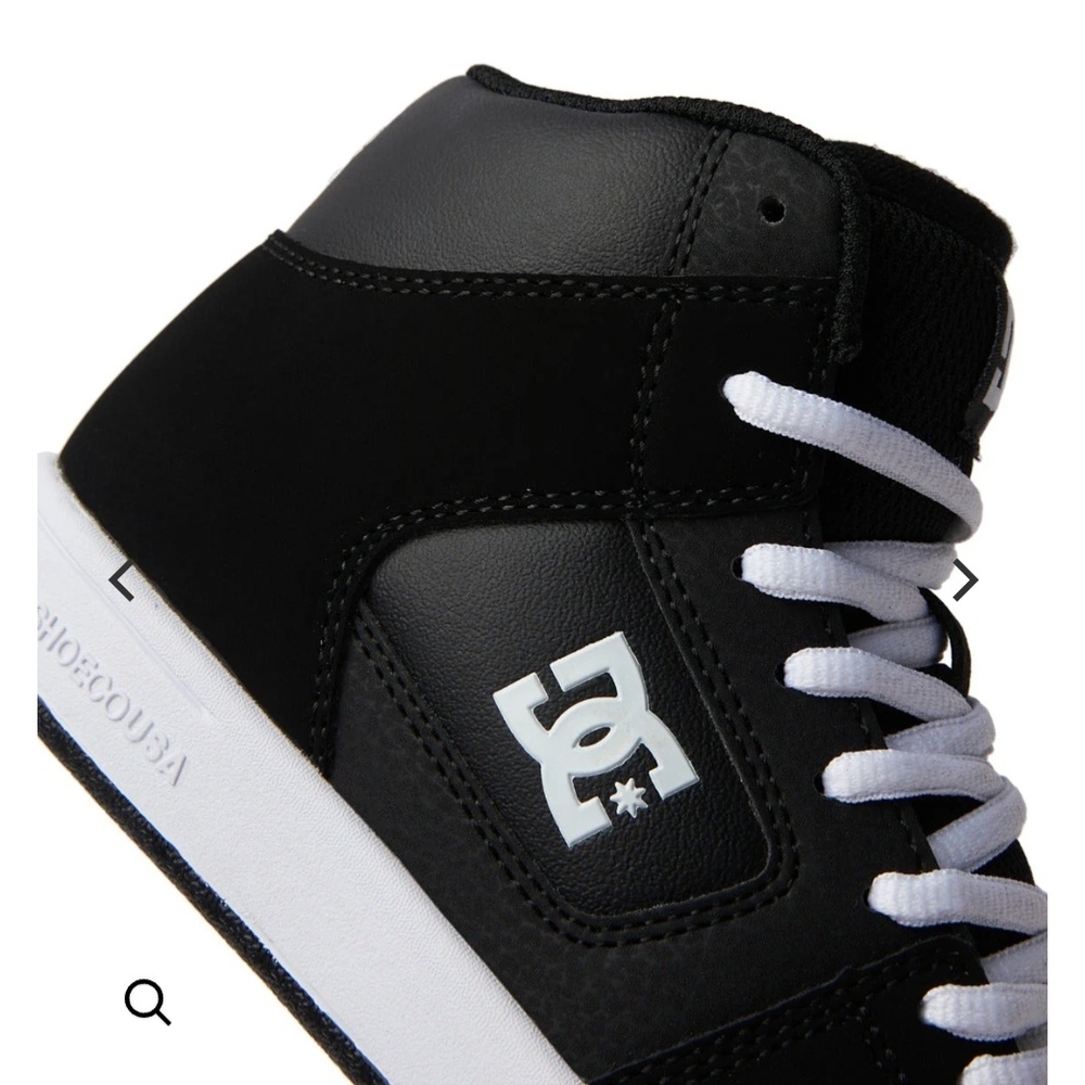 DC Black and White High-Top Sneakers